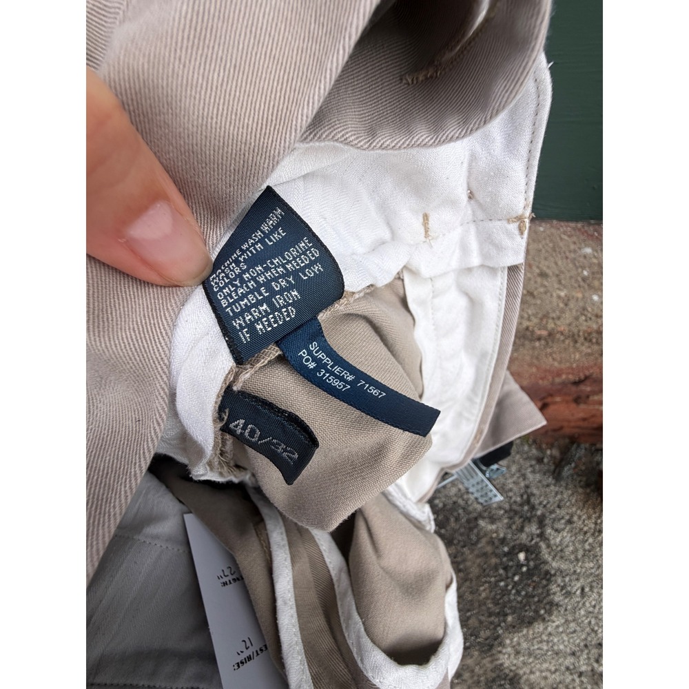 Polo Ralph Lauren Prospect Pant Mens Khaki Tan Classic Chino Cotton Vintage 39W - Picture 8 of 9